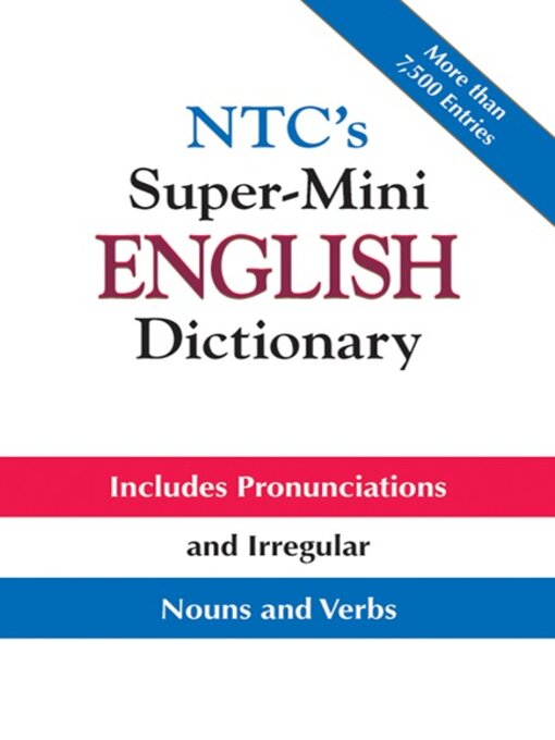 Title details for NTC's Super-Mini English Dictionary by Richard A. Spears - Available